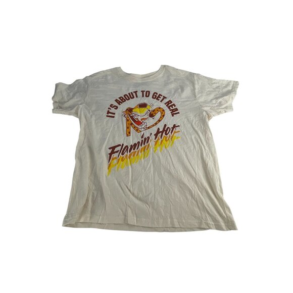 Cheetos Flamin Hot Graphic Tee L Unisex White Multi Casual T-Shirt 100% Cotton - Picture 2 of 7